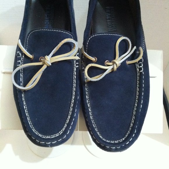 KENNETH COLE MENS PRE-OWNED BLUE LEATHER SUEDE SLIP-ON LOAFERS SIZE: 10M main image 7